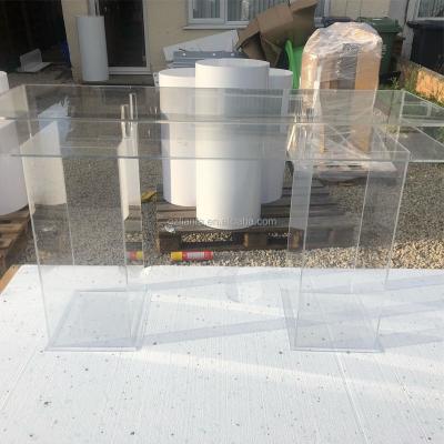 China Convertible Transparent Acrylic Wedding Cake Table For Hot Sale Banquet Event Party Wedding Decoration for sale