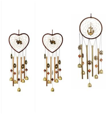 China Eco-Friendly Factory Wholesale Metal Bells Wrap Dreamy Chimes Catcher Home Decor Accessories Macrame Wall Hanging for sale