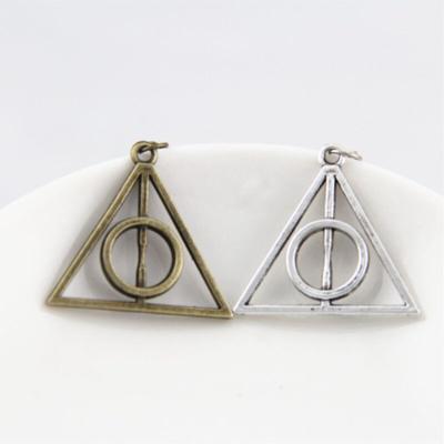 China Fashion Alloy Harry Necklace Luna Deathly Hallows Triangle Sweater Necklace CLASSIC Pendant Chain Factory Direct Wholesale for sale