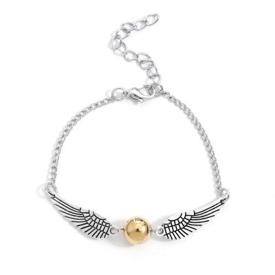 China Popular High Quality Gold HP Snitch Bracelet Fashion Wing Golden Ball Simple Bracelet For Couples Gifts Bracelet for sale