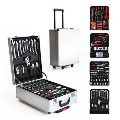 China Professional 186pcs Tool Kit Trolley Case Aluminum Tool Kits for sale