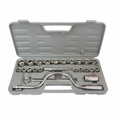 China Tool Kit 25pcs Steel 1/2 Drive Crv Socket Set With Gear Gap for sale