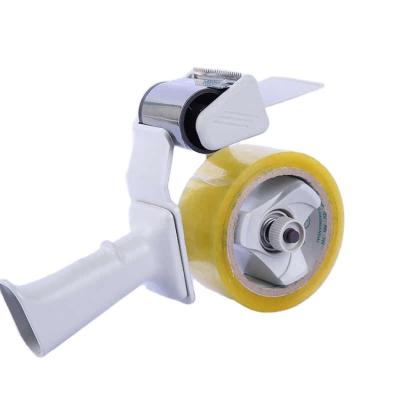 China â ‰ ¤ Factory 2mm White Metal Packing Gun Packing Tape Dispenser With Handle for sale