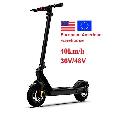 China European warehouse unisex electric scooter two wheel10inch tire 36V850W folding adult electric scooter for sale