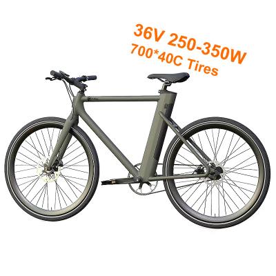 China New design 9.8Ah lithium battery aluminum alloy electric bicycle Eu warehouse 36V city e bikes 250W 350W electric bicycle for sale