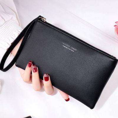 China Fashion New Fashion Women Lady PU Leather Long Purse Office Clutch Zipper Business Wallet Bag Card Holder Large Capacity Wallet for sale