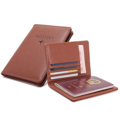 China New High Quality Vintage PU Leather Business Passport Covers Holder Bank Card Wallet Case Travel Accessories For Women Men for sale