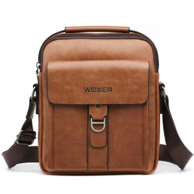 China New Vintage High Quality Male's Cross - Shoulder Bag Vintage Men Messenger Bag Leather Men's Casual Business Body Bag Large Handbags for sale