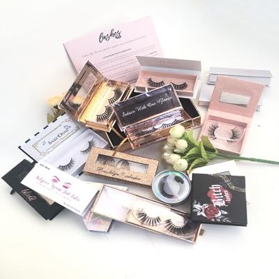 China Natural Long Custom Eyelash Packaging Private Logo Mink Lash Box for sale