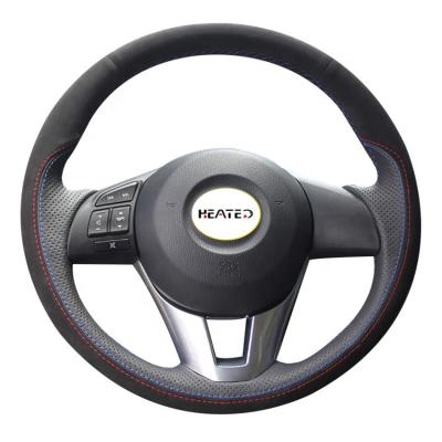 China Sports Steering Wheel Cover For Mazda 3 Axela Mazda 6 Atenza Mazda 2 CX-3 CX-5 Scion iA 2016 (Rubber) Wholesale Price For You for sale