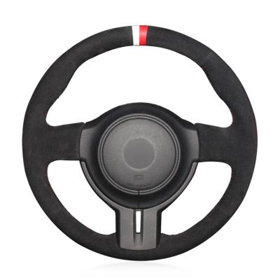 China Perfectly Fit Hand-stitching Custom Genuine Nappa Leather Steering Wheel Cover For Toyota 86 2012 2013 2014 2015 Wholesale Price From You for sale