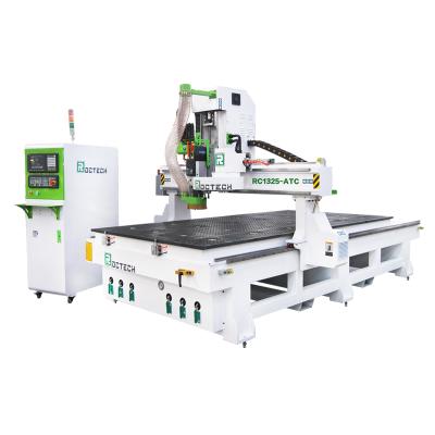 China Roctech 1325 CNC Woodworking Machinery ATC Woodworking Machinery CNC Router 1325 Wood Carving Machine For Sale L Axis T-Slot Vacuum Table Italy HSD for sale