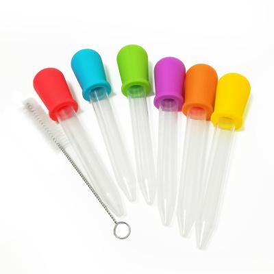 China Jelly candy and gummy candy custom silicone graduated plastic dropper 5ml mini liquid dropper micro pipette for kids gummy candy for sale