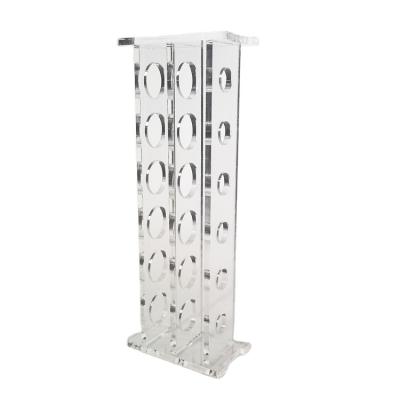 China Eco-friendly Transparent PC Test Tube Rack Tube Display Rack Vitro Rack for sale