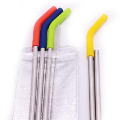 China Viable Silicone Drinking Straw Cover Tip For 6mm Stainless Steel Straws for sale