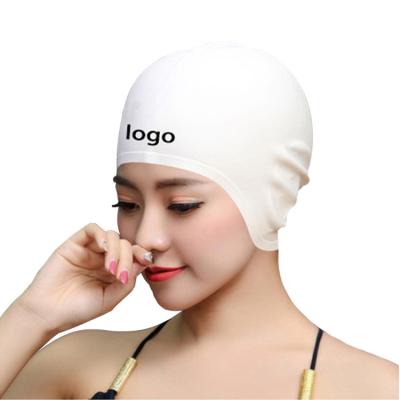 China Custom Logo Waterproof Silicone Ear Protect Swimming Cap Head Cover For Swimming Pools for sale