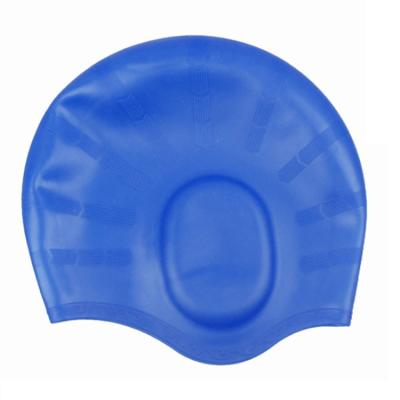 China Custom Logo Waterproof Silicone Ear Protect Swim Cap Pool Hat Cap for sale