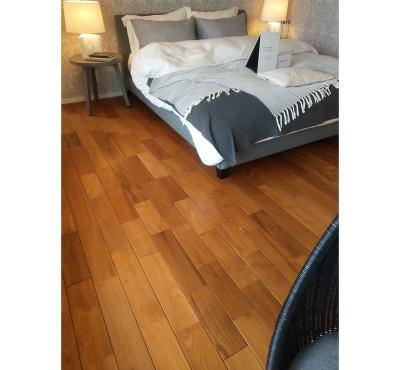 China Traditional Joint Burma Finger Environmental Protection High End Bedroom Teak Solid Wood Flooring for sale