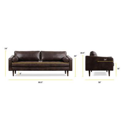 China YASITE 2021 Luxurious Luxurious Office Distressed Leather Sofa for sale