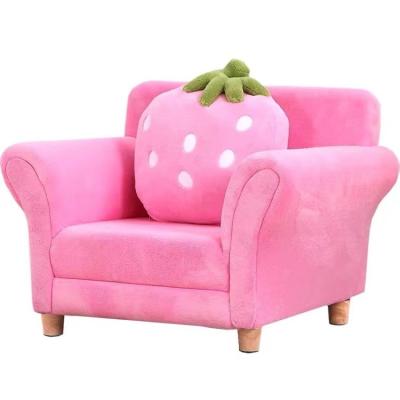 China YASITE Kids Furniture Contemporary Hot Selling Pink 1 2 3 Seat Sofa Chair Baby Sofa Children Sofa With Strawberry Pillow for sale