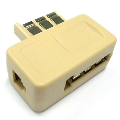 China China manufacturer FX-FR06-4C French telephone plug and jack to US rj11/rj45 jack adapter FX-FR06-6P4C for sale