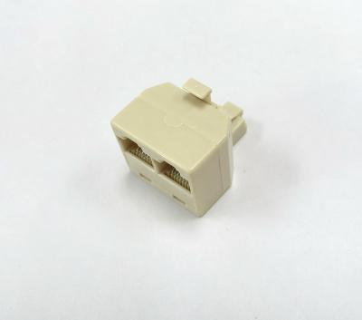 China Good Quality ABS Two Way Telephone Line Splitter 2xRJ45 Jack Adapter for sale