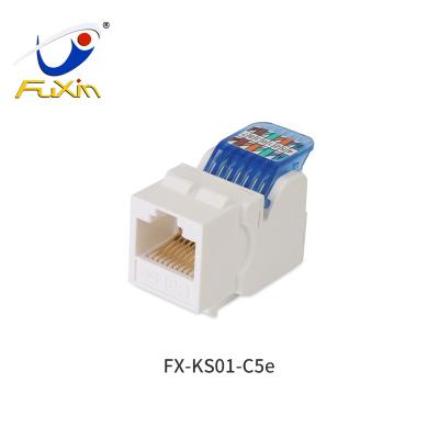 China Cat5e Cat6 Keystone Jack RJ45 FX-KS01-C5e for sale