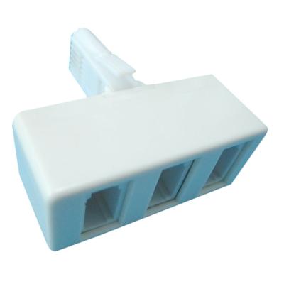 China Professional Manufacturer Telecom Parts FX-UK30M UK Three Way Telephone Adapter Triplex Splitter FX-UK30M for sale