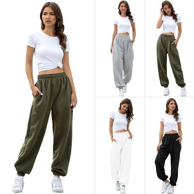 China 2021 Autumn New Loose Thickened Plush Women's Loose Plush Thickened Fashion Waist Sporty High Waist Breathable Pants for sale