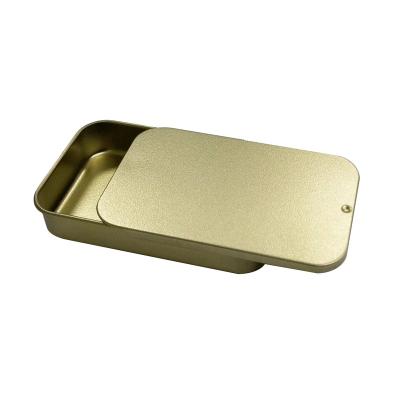 China Gold Mint Tin Box Candy Pack Small Metal Tin Slide Tin Case For Promotion for sale