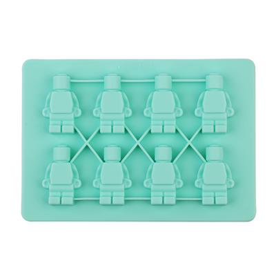 China HOT Selling Popular Design Lego Robot Silicone Chocolate Mold Ice Cream and Candy Viable for sale