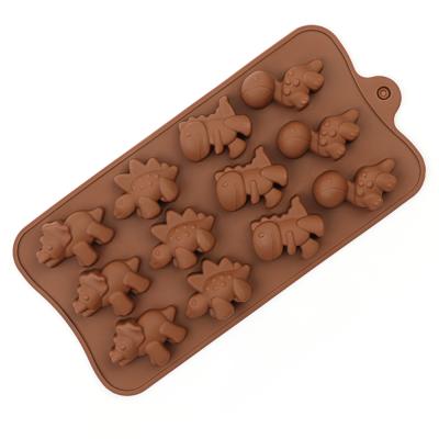 China Dinosaur Viable Hot Candy Baking Molds Cake Mold Cake Decorations Silicone Chocolate Molds for sale