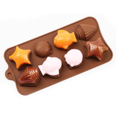 China Viable Starfish Shape Candy Cake Mold Cake Decorations Silicone Chocolate Molds for sale