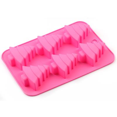 China Viable Jelly Soap Mold Cake Bakeware Tool Cupcake Silicone Cake Mold Christmas Tree for sale