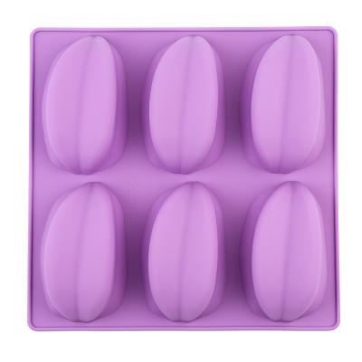 China Silicone Viable Cake DIY Baking Molds Handmade Six Silicone Star Fruit Soap Molds for sale