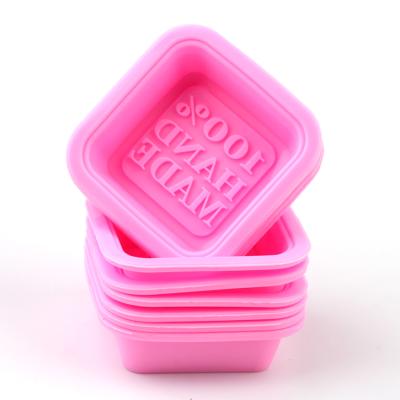 China Sustainable Handmade Silicone Soap Mold Multifunctional Candle Molds Square Soap Molds for sale