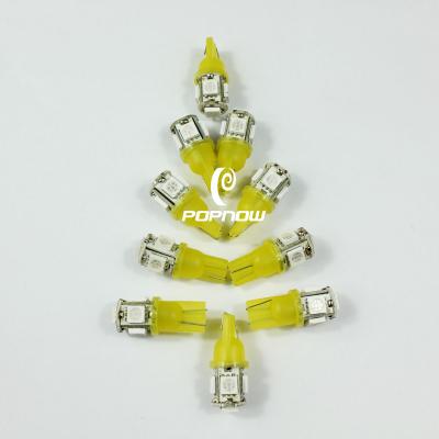 Chine T10 la voiture du GT 5smd 5050 a mené jaune-clair pour l'indicateur à vendre