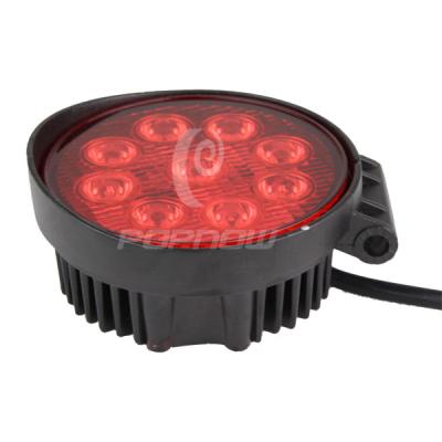 China 27W Red LED Work Lights Round Spot Flood 4WD For ATV SUV Offroad Car for sale