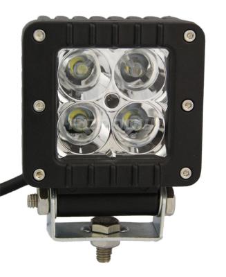 China Black Square Flood Beam LED Vehicle Work Light 12V / 30V DC 16W  for Universal Cars for sale