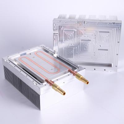 China TEC Water Cooling Plate Cooler Liquid Cooling Cold Plate With Fins for sale