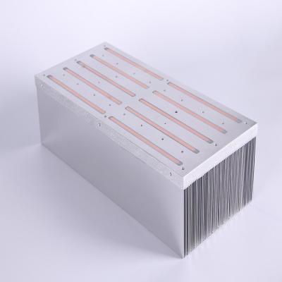 China Heatsink Customized Anodized Bonded Aluminum Extrusion Heatsink With Heat Pipe for sale