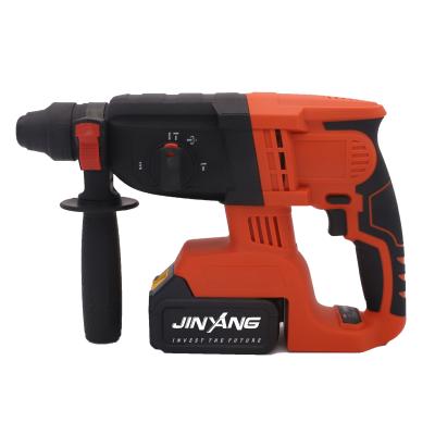 China Aluminum+Metal+Copper Jinyang JYQC02 FOUR MODEL Lithium Battery Electric Rotary Hammer Drill for sale