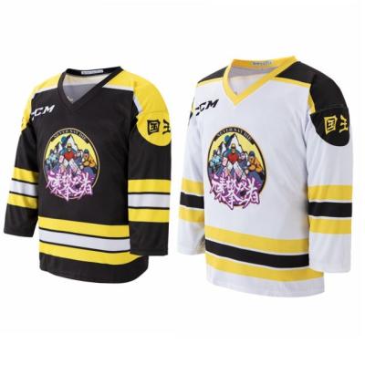 China Quick Dry custom international  ice hockey wear jersey uniforms suit clothing tracksuit  shirt for team  with full sublimation polyester for sale