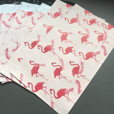 China Recyclable Flamingo Spot Amazon Warehouse Messenger Bag Universal Mailing Bag Plastic Mailing Bag Handle for sale