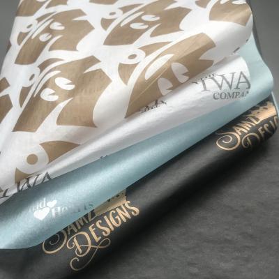 China Custom Tissue Paper Waterproof Customized Logo Apparel Gift Wrapping Paper Printed Products Packaging Clothes for sale