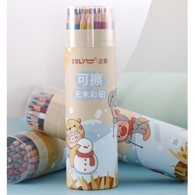 China Kids promotion ZL204 36 colors cheap price barreled plastic pencil for sale