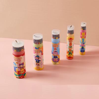 China ZL214 36 Children's Colors Latex Cheap Luxury Color Cute Lapices Cute Bulk Drawing Paint\Pencil With Sharpener for sale