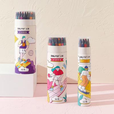 China ZL132 18 Free Sample ECO Colors Pencil Hot-selling Eco-friendly cute barreled drawing color pencil painting set for sale