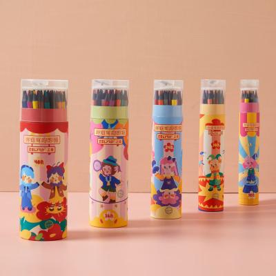 China Children drawing ZL212 18 colors kawaii pencils free sample 3.5 inch 7 inch bulk color pencil customized pencil for family use for sale