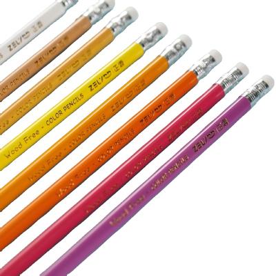 China WRIITING factory large capacity golf pencils golf cheap plastic pencils custom logo hexagon kids colored pencils for sale